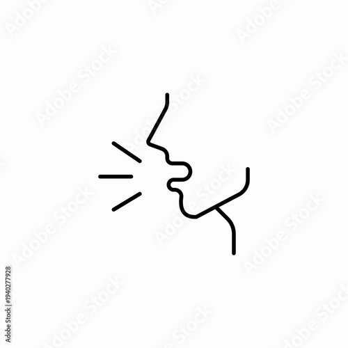 person speaking loudly icon sign vector