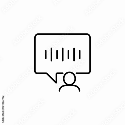 person voice message icon sign vector