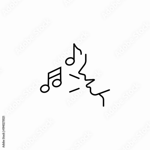 singing musical notes icon sign vector