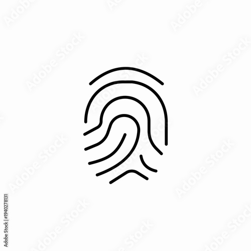 single finger print icon sign vector