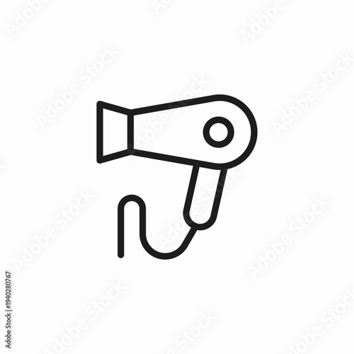 electric hair dryer icon sign vector