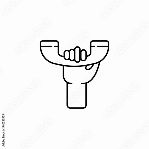 hand holding phone receiver icon sign vector