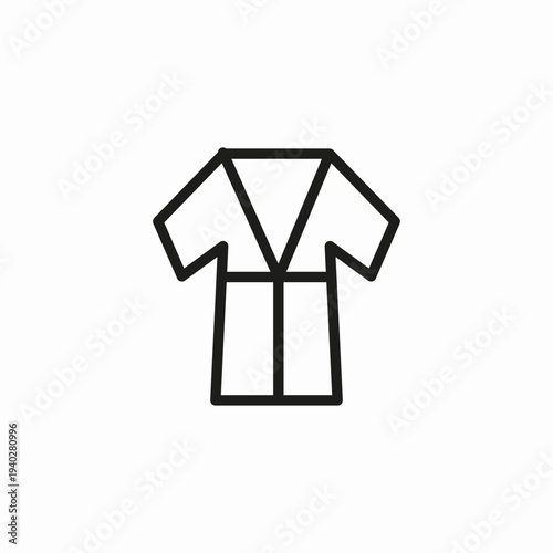 hotel bath robe icon sign vector