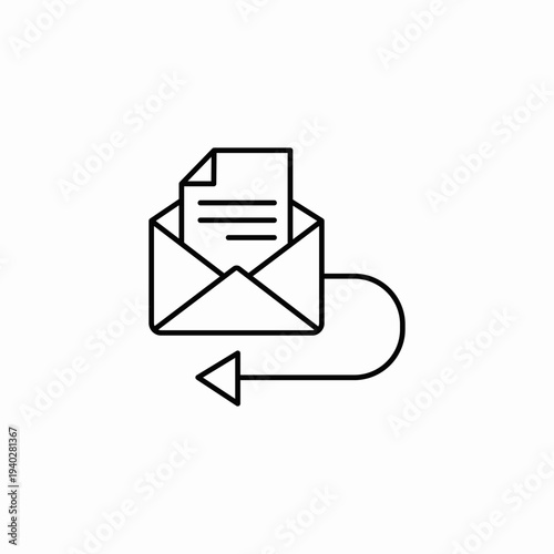 reply to email icon sign vector