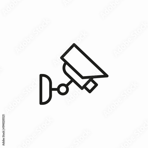 security surveillance camera icon sign vector