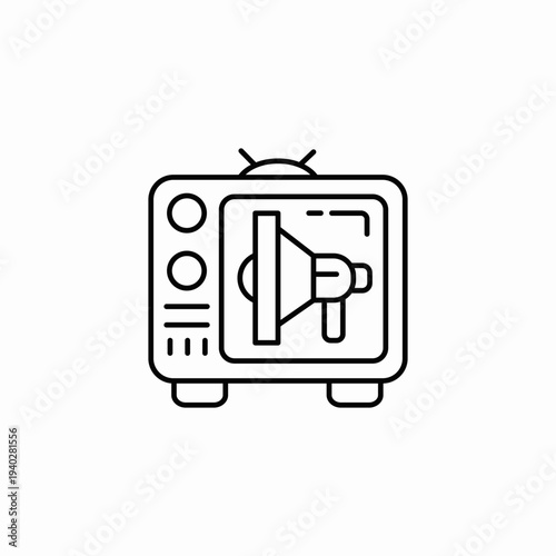 television advertisement megaphone icon sign vector
