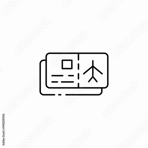travel airline tickets icon sign vector