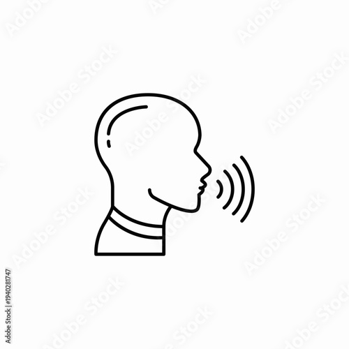 voice speaking sound waves icon sign vector
