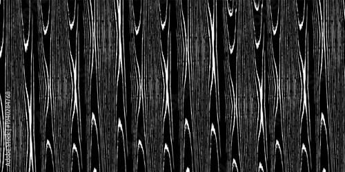 Seamless black and white wood grain texture. Hand-drawn wooden plank pattern for backgrounds, packaging, decor, or surface design.
