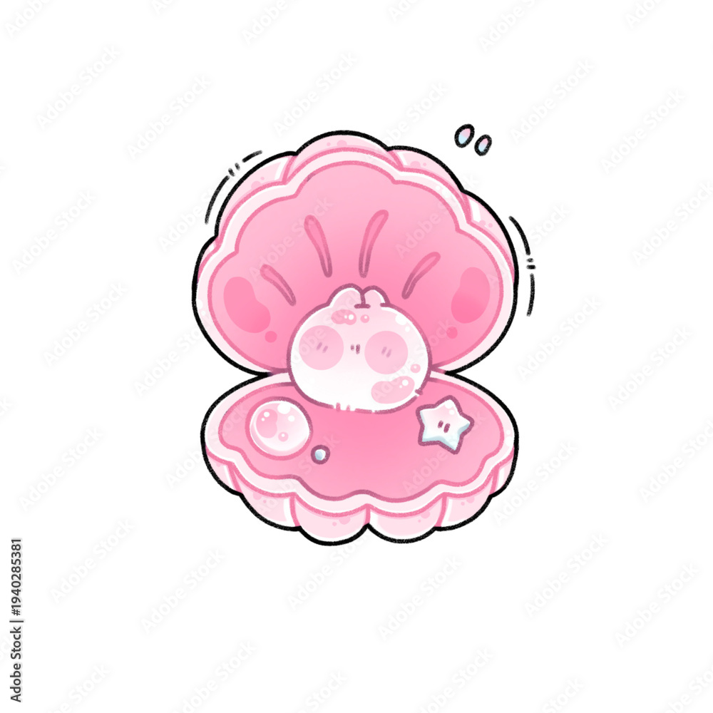 Naklejka premium Pink Merlin