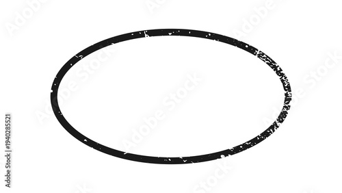 Grunge border in oval form