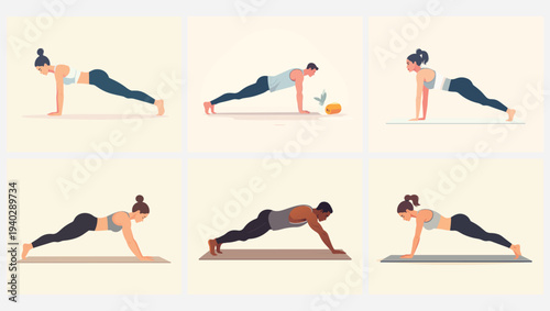 A beautiful illustration of a fit woman practicing yoga on a summer beach as a silhouette vector design for health and fitness icons