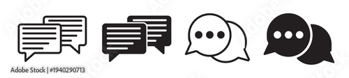 Chat icon vector set. EPS10