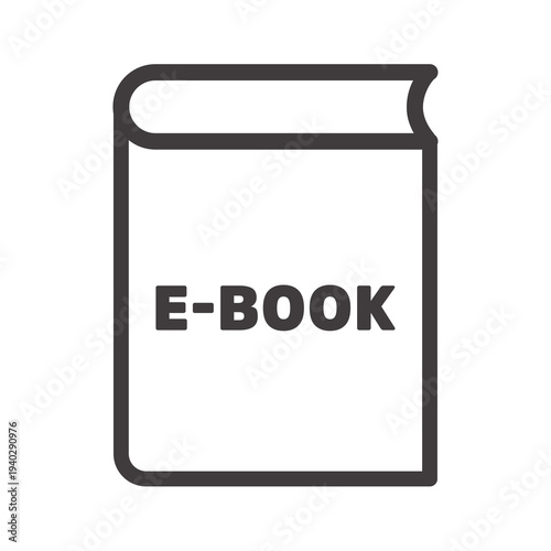 Ebook icon isolated on white background