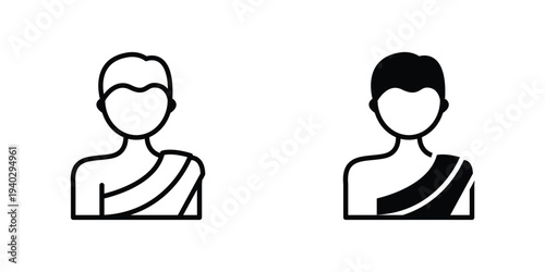 Hajj icon in doodles flat and line stroke pack