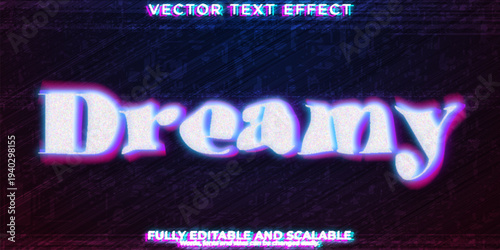 A premium dreamy text effect with editable and scalable vector design