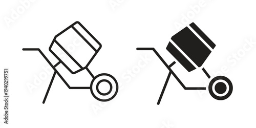 Cement mixer icon. modern vector symbols set