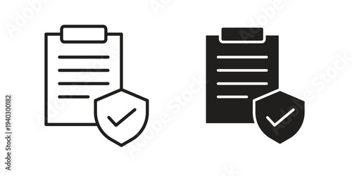 Contract coverage icon. modern vector symbols set