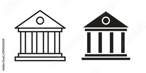 Courthouse icon. modern vector symbols set