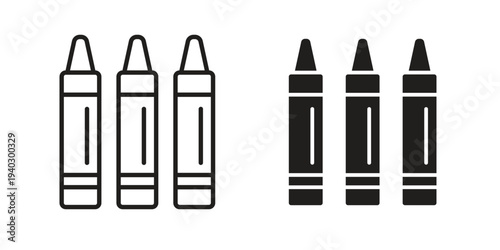 Crayon icon vector, Symbol, logo illustrations