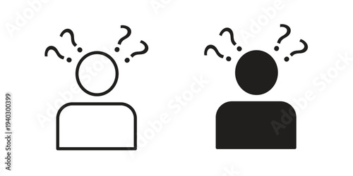Curious human icon. modern vector symbols set