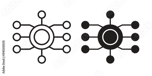 Decentralized icon. modern vector symbols set