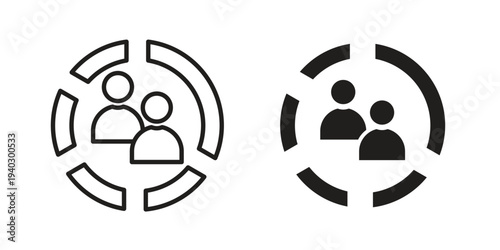 Demographics icon. modern vector symbols set