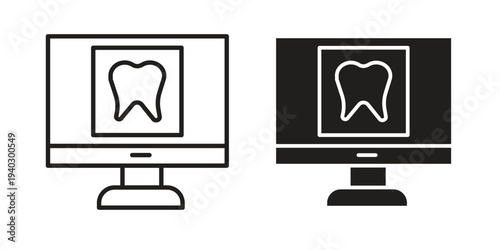 Dental X ray icon. modern vector symbols set