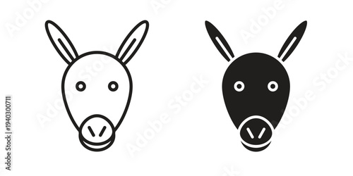 Donkey icon. modern vector symbols set