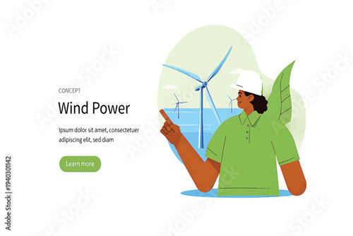 Exploring the concept of sustainable wind power for a greener future, an engineer envisions innovative renewable energy solutions