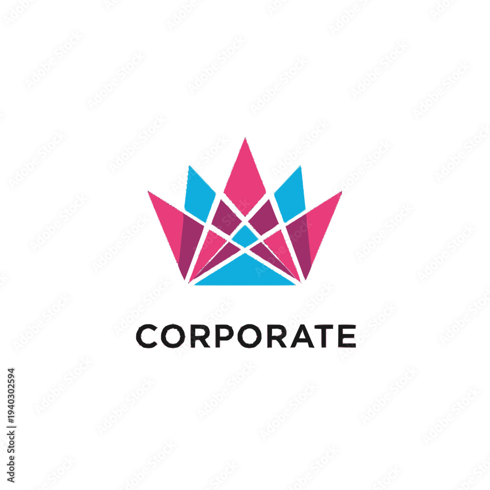 Fototapeta premium Corporate Logo Design with Crown Symbol.