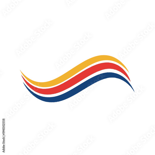 Colorful Wavy Lines Design Element.