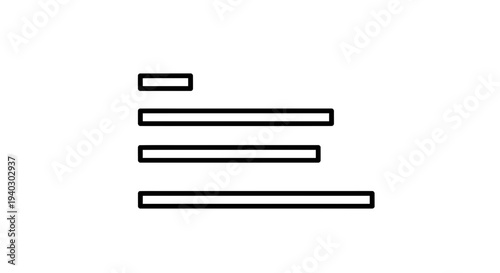 Abstract Text Lines Icon Representing Document, Writing, or Information