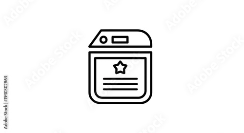 Award Badge Icon, Recognition Star, Certificate, Achievement, Success Symbol