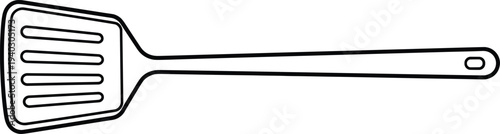 Kitchen spatula utensil icon minimal flat vector illustration for cooking frying kitchenware restaurant tools and culinary equipment design