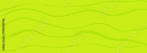 Abstract wavy paint texture on bright green background