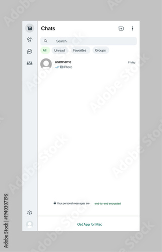 Messaging Application Chat List Interface with Search Filter and Conversation Overview
Messaging Application Chat List Interface with Search Filter and Conversation Overview