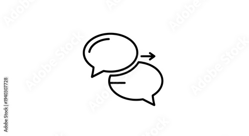 Speech Bubbles Icon, Communication, Conversation, Messaging, Dialogue, Chat Symbol