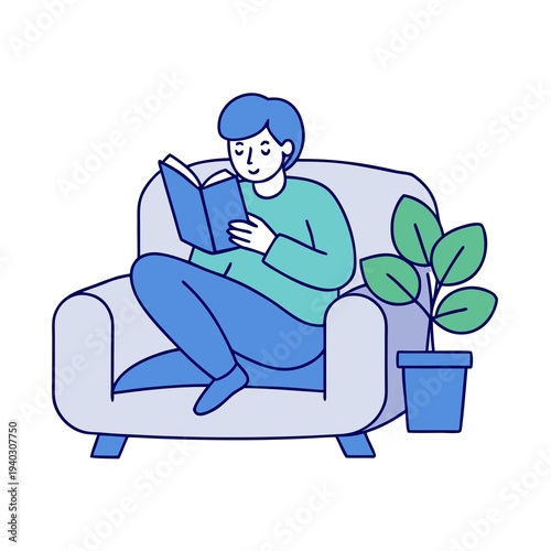 Evening relaxation without smartphone illustration