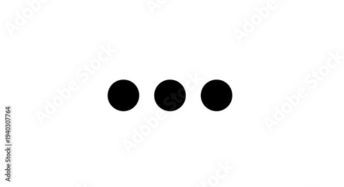 Three Black Dots on White Background - Minimalist Abstract Concept
