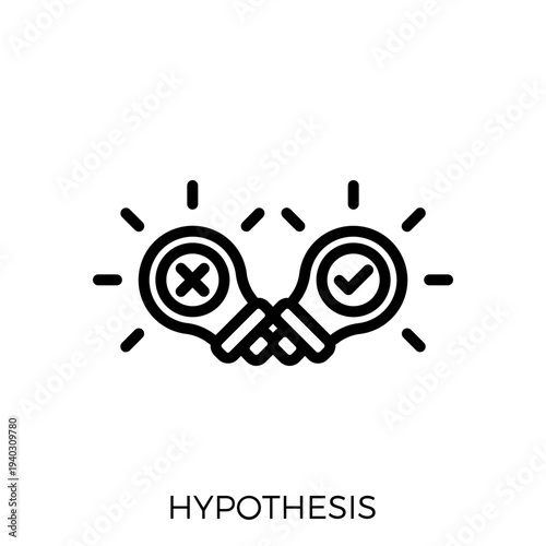 Research And Development Hypothesis Outline Icon