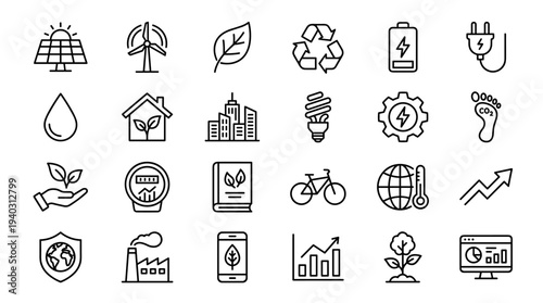 Set of eco friendly icons vector