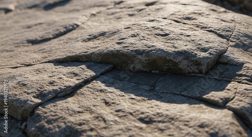 Close-up of Textured Stone Surface with Natural Details and Rugged Appearance