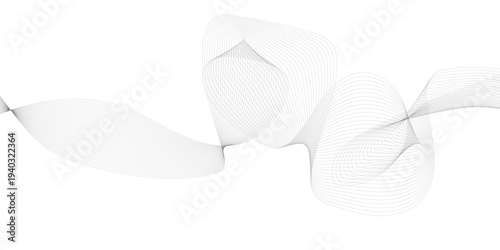 Abstract wave element for design. Digital frequency track equalizer. Stylized line art background. Vector illustration. Wave with lines created using blend tool. Curved wavy line, smooth stripe.