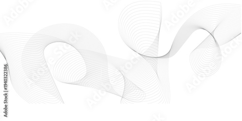 Abstract wave element for design. Digital frequency track equalizer. Stylized line art background. Vector illustration. Wave with lines created using blend tool. Curved wavy line, smooth stripe.