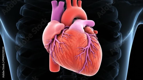 Human Heart Anatomy Illustration