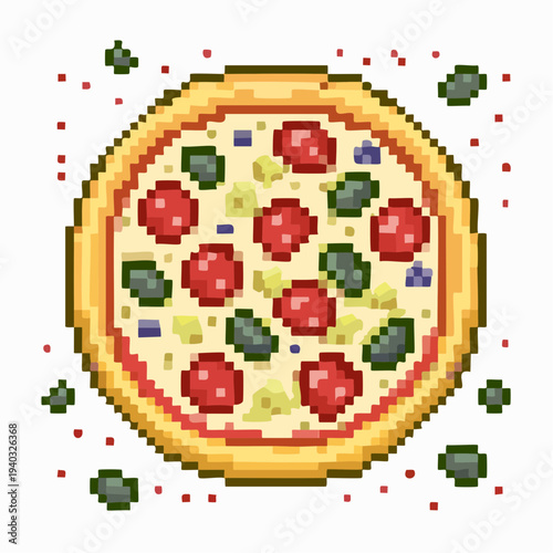 モッツァレラチーズとバジルのナポリピザのクローズアップ