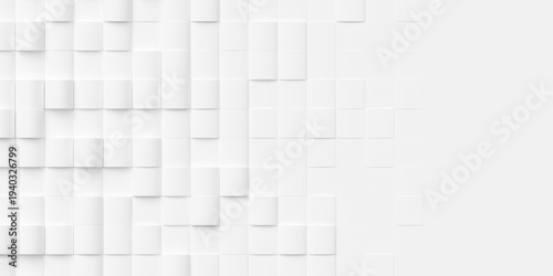 Grid of white cylinders with random scaling background wallpaper banner fade out by height, flat lay