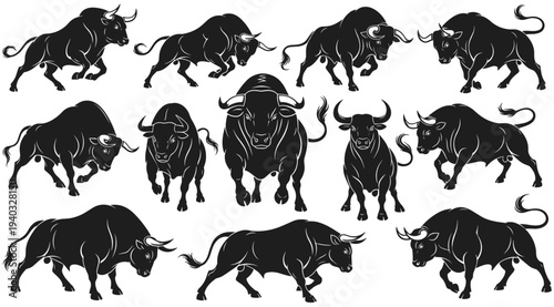 Untitled-6black silhouettes featuring children jumping people dancing couples in love business presenters and powerful bulls isolated on white