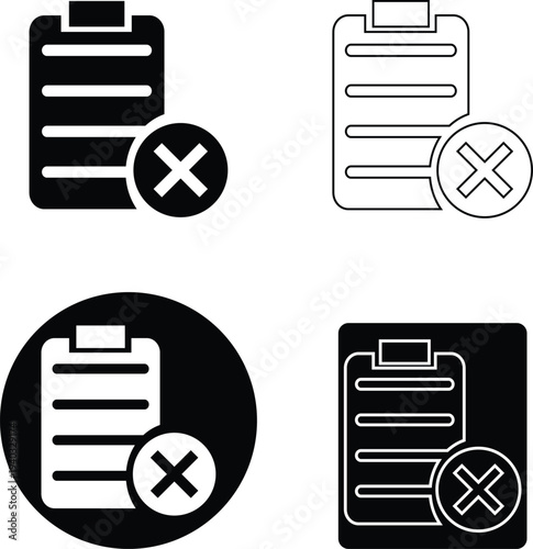 Hardboard Close Icon – Minimal Remove Action Vector